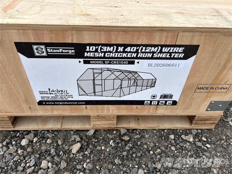  StanForge CRS1040 10 ft x 40 ft Mesh Chicken Run & Overige veehouderijmachines