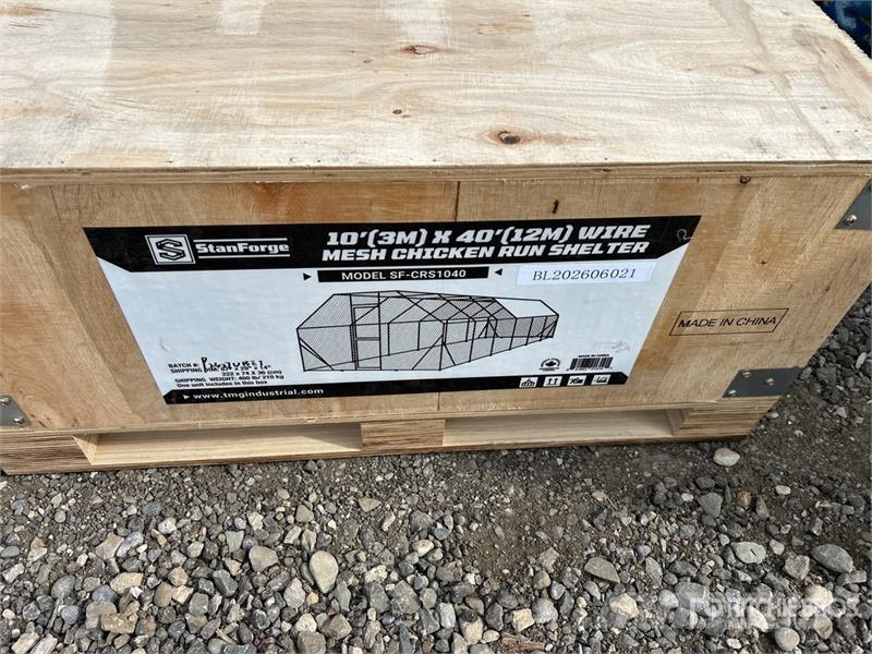  StanForge CRS1040 10 ft x 40 ft Mesh Chicken Run & Overige veehouderijmachines