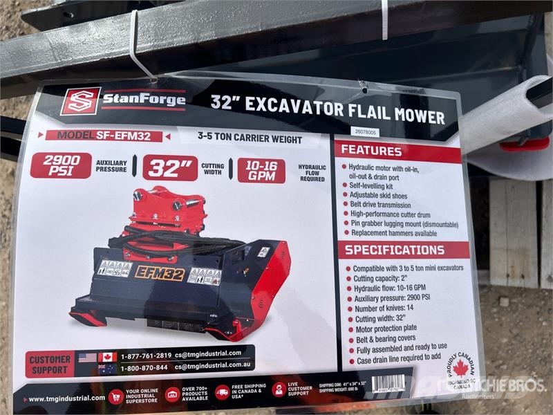 StanForge EFM32 32 in Excavator Flail Mower Flail Kosilice