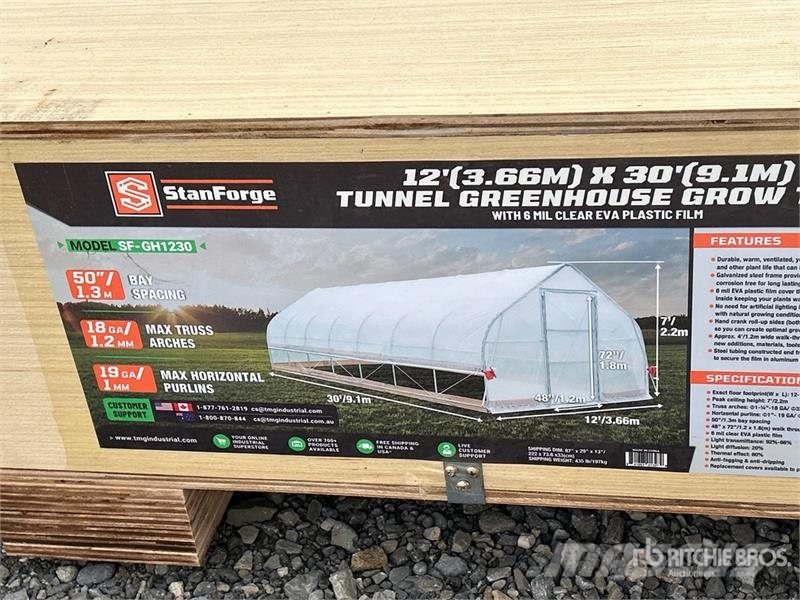  StanForge GH1230 12 ft x 30 ft Tunnel Greenhouse ( مكونات أخرى