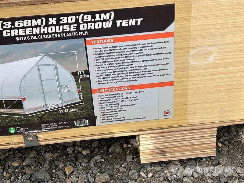  StanForge GH1230 12 ft x 30 ft Tunnel Greenhouse ( مكونات أخرى