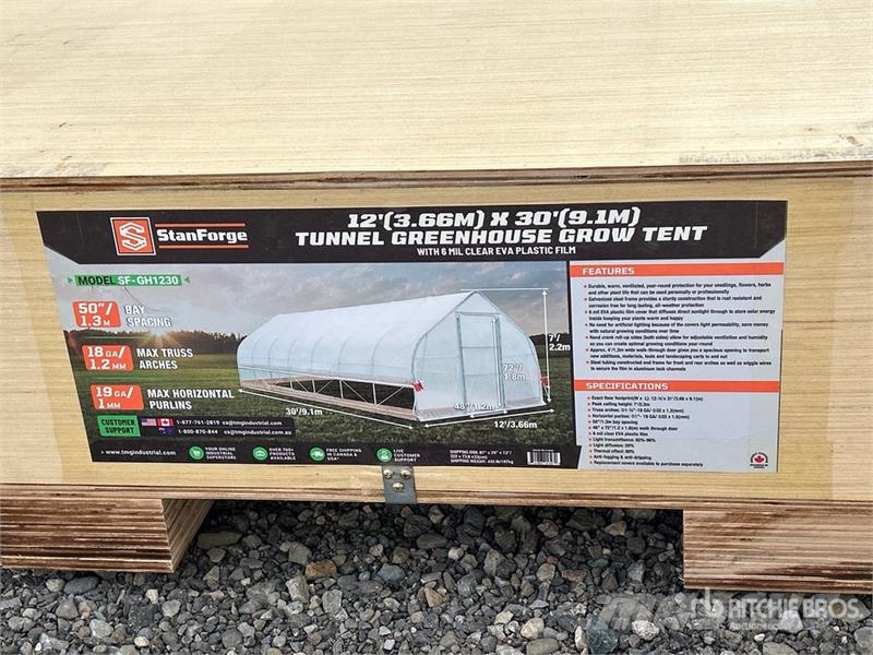  StanForge GH1230 Tunnel Greenhouse (Unused) Citas sastāvdaļas