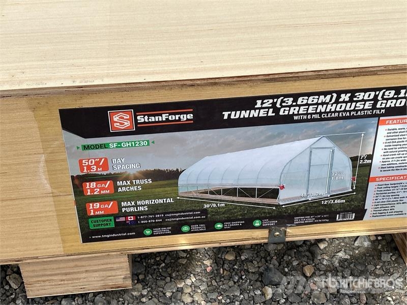  StanForge GH1230 Tunnel Greenhouse (Unused) Citas sastāvdaļas
