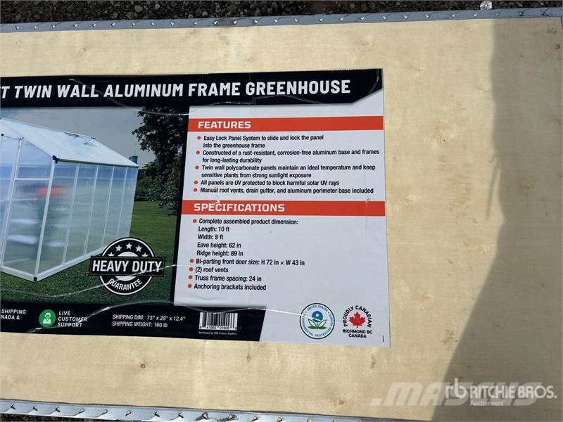  StanForge GH810 8 ft x 10 ft Aluminum Twin Wall Gr مكونات أخرى