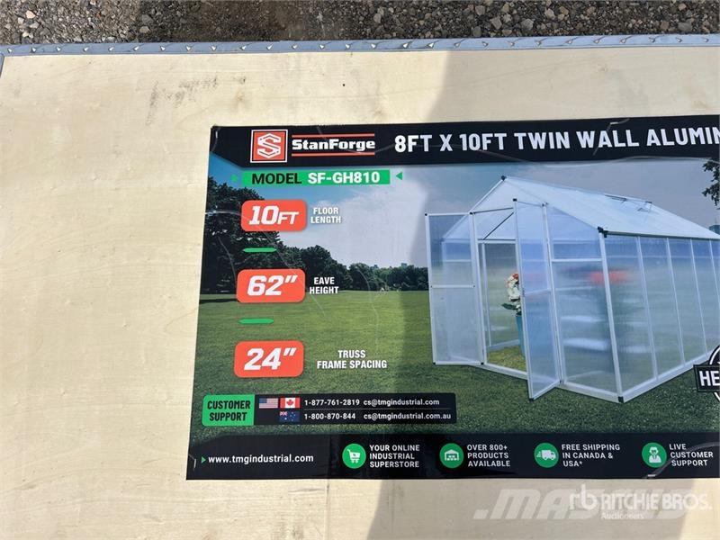  StanForge GH810 8 ft x 10 ft Aluminum Twin Wall Gr مكونات أخرى