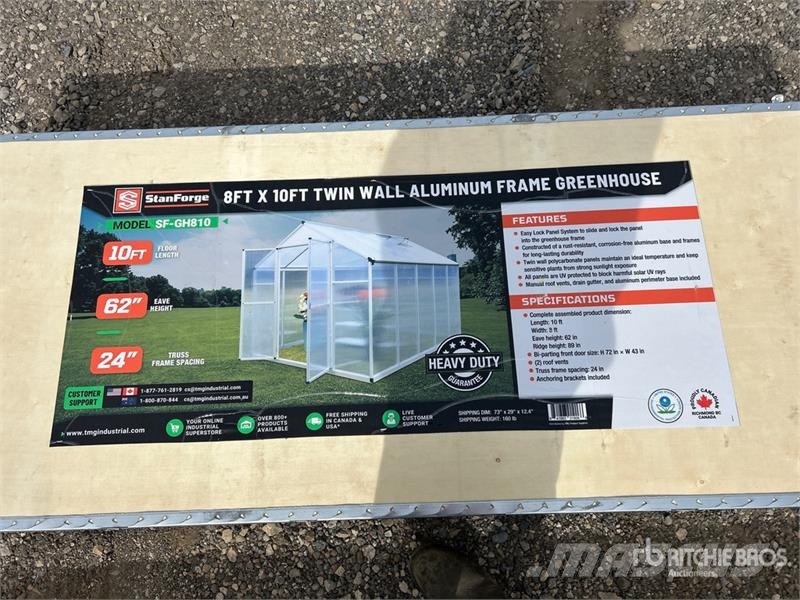 StanForge GH810 8 ft x 10 ft Aluminum Twin Wall Gr مكونات أخرى