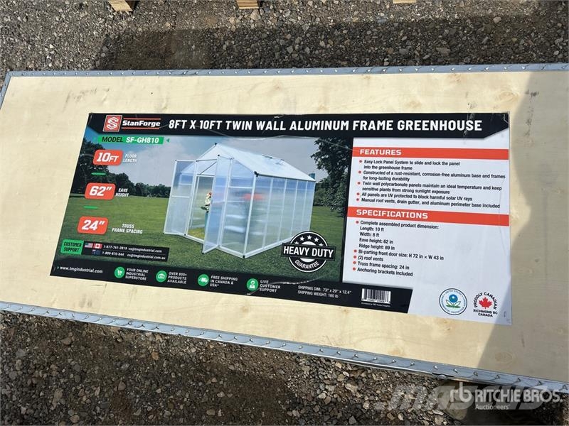  StanForge GH810 Aluminum Twin Wall Greenhouse (Unu Andere Zubehörteile
