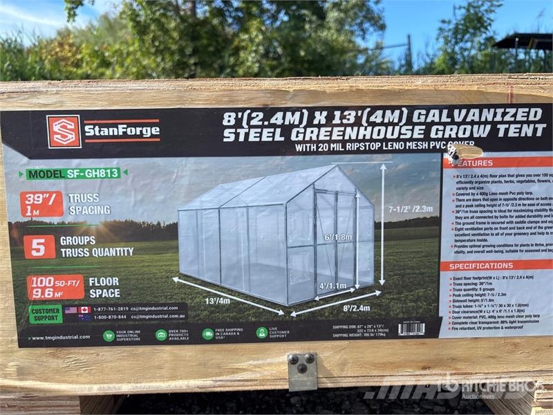StanForge GH813 8 ft x 13 ft Greenhouse (Unused) Drugi deli