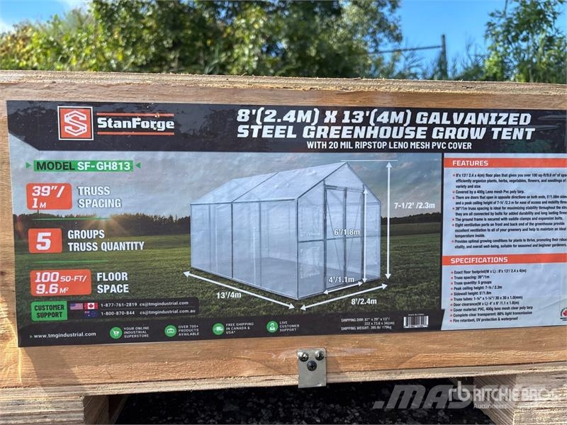  StanForge GH813 8 ft x 30 ft Greenhouse (Unused) Drugi deli