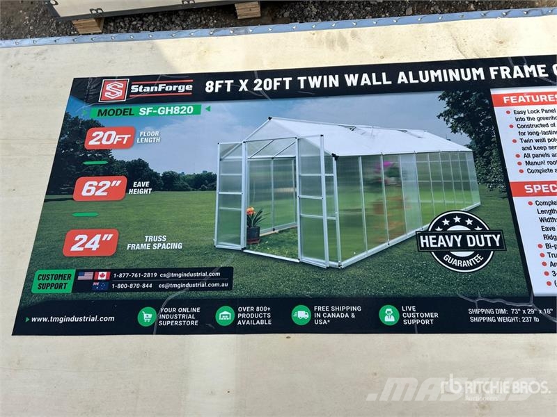 StanForge GH820 Aluminum Twin Wall Greenhouse (Unu Citas sastāvdaļas