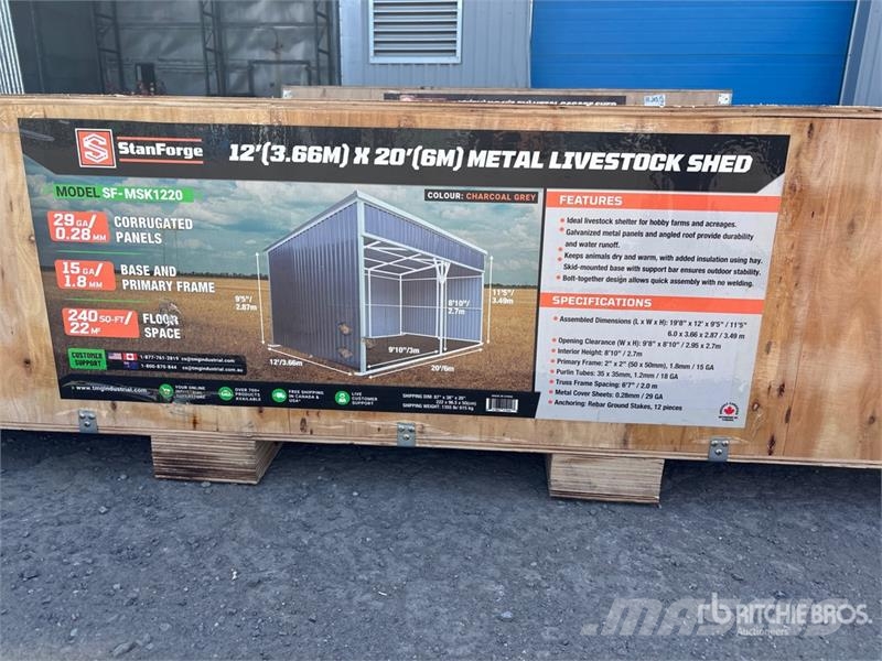 StanForge MSK1220 12 ft x 20 ft Metal Livestock Sh Steel frame buildings