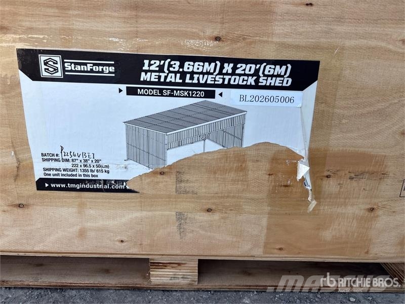 StanForge MSK1220 12 ft x 20 ft Metal Livestock Sh Steel frame buildings