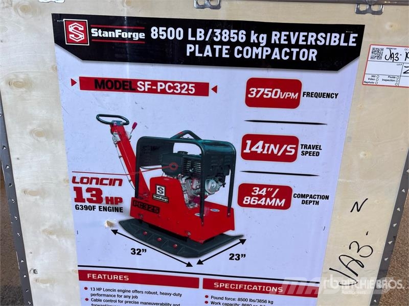  StanForge PC325 Vibratory Plate Compactor (Unused) Kompaktory