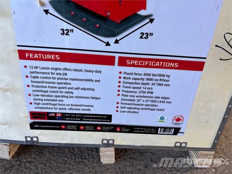  StanForge PC325 Vibratory Plate Compactor (Unused) Kompaktory
