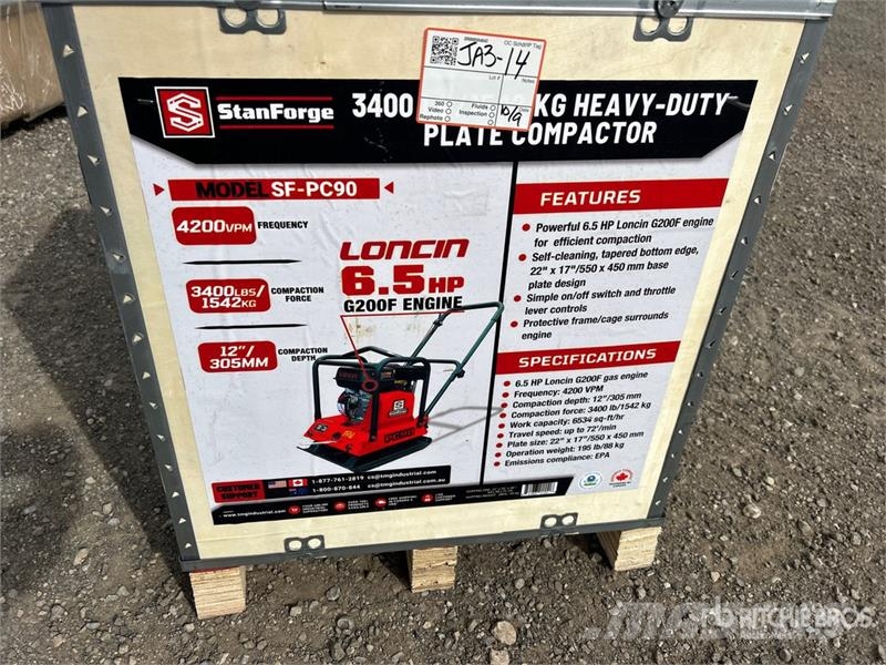 StanForge PC90 3400 lb Vibratory Plate Compactor ( Kompaktory