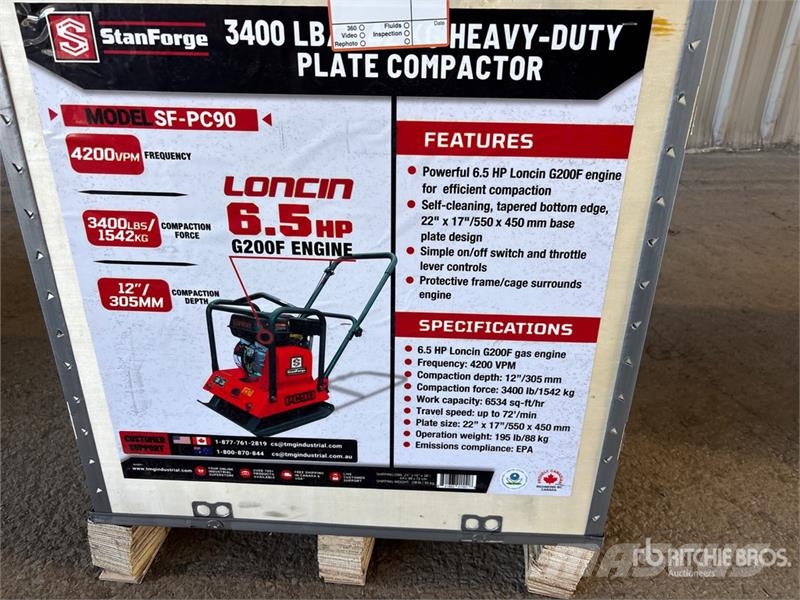 StanForge PC90 Vibratory Plate Compactor (Unused) Kompaktory