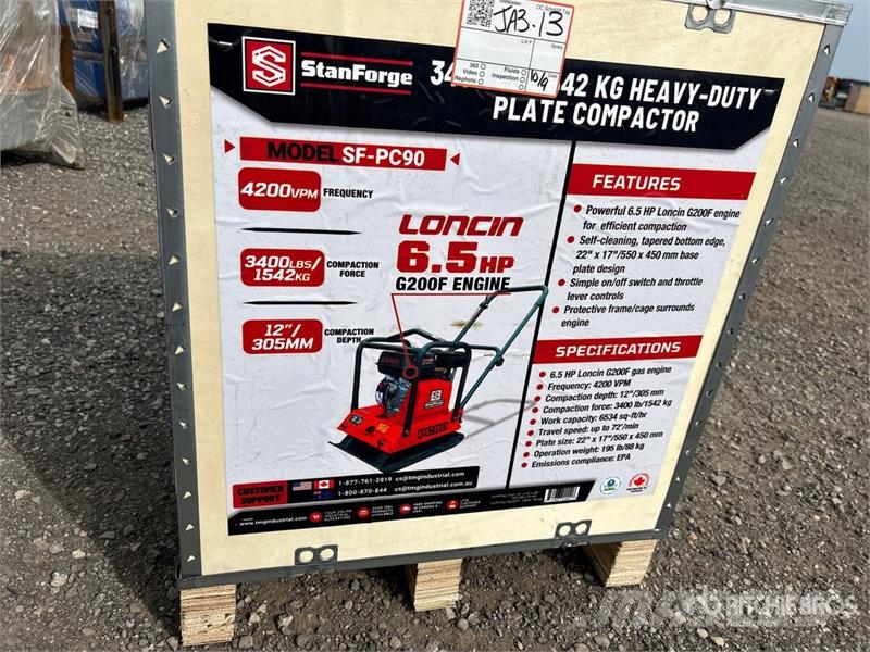 StanForge PC90 Vibratory Plate Compactor (Unused) Kompaktory