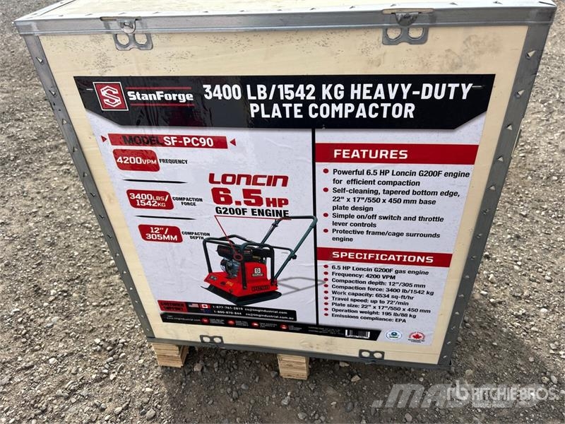 StanForge PC90 Vibratory Plate Compactor (Unused) Kompaktory