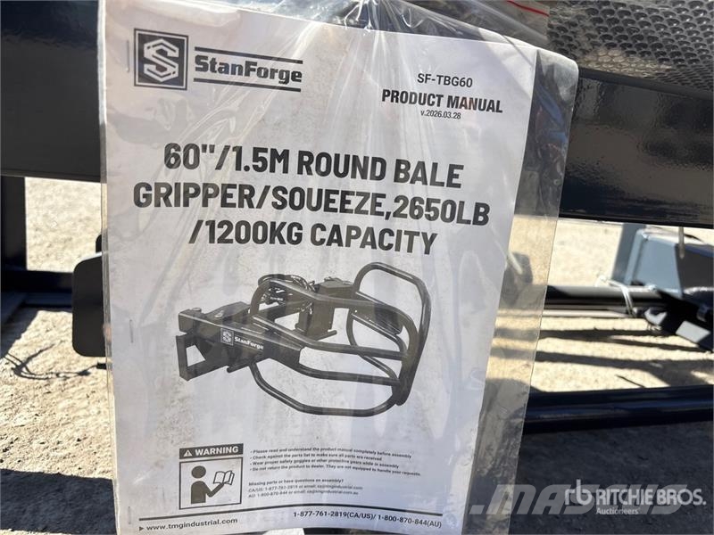  StanForge TBG60 60 in Bale Gripper Skid Steer Grap Pinze