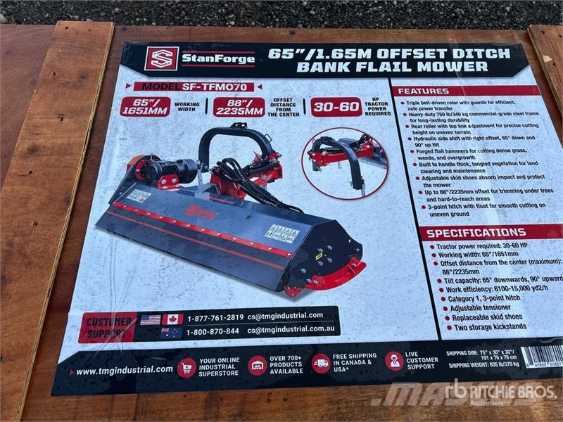 StanForge TFMO70 65 in 3-Point Flail Mower (Unused Falciatrici