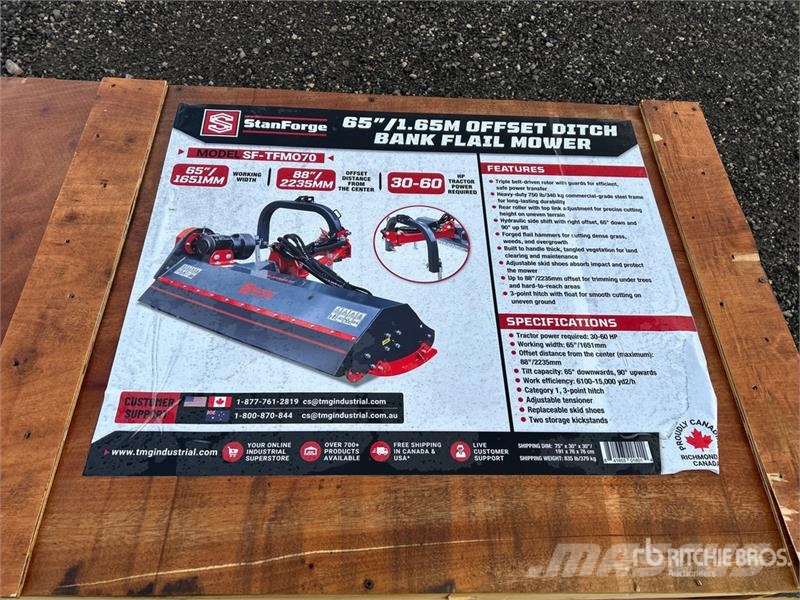 StanForge TFMO70 65 in 3-Point Flail Mower (Unused Falciatrici