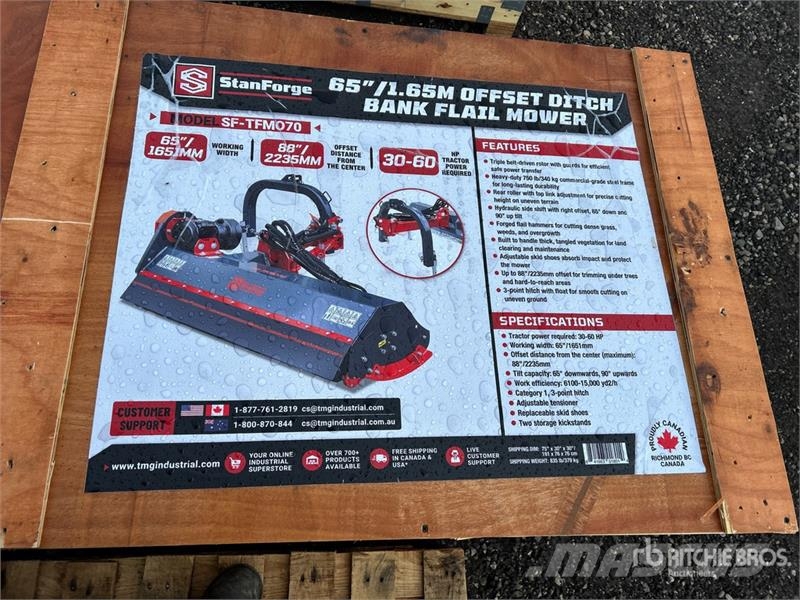 StanForge TFMO70 65 in 3-Point Flail Mower (Unused Falciatrici