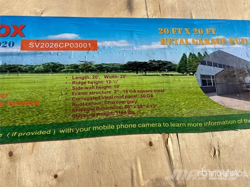 STARVOX CP2020 20 ft x 20 ft Carport (Unused) Steel frame buildings