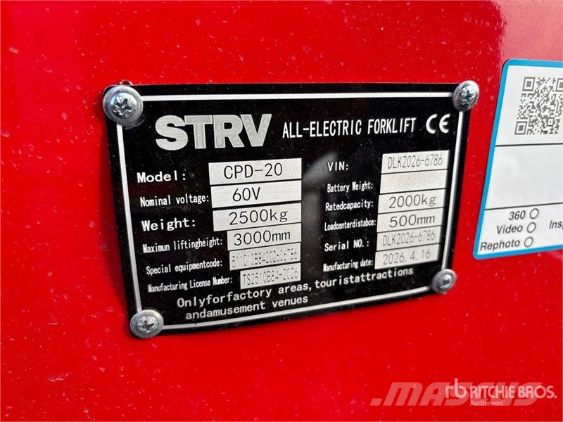  STARVOX CPD-20 4400 lb Electric Forklift (Unused) Electric forklifts