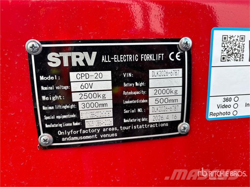 STARVOX CPD-20 4400 lb Electric Forklift (Unused) Electric forklifts