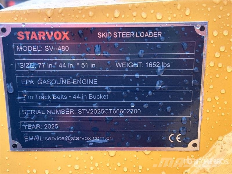 STARVOX SV-480 Mini Compact Track Loader (Unused) Kompaktlader