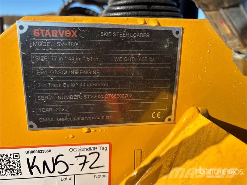  STARVOX SV-480 Mini Compact Track Loader (Unused) Φορτωτάκια