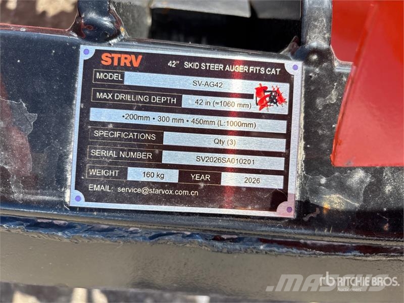  STARVOX SV-AG42 Skid Steer Auger (Unused) مثاقيب
