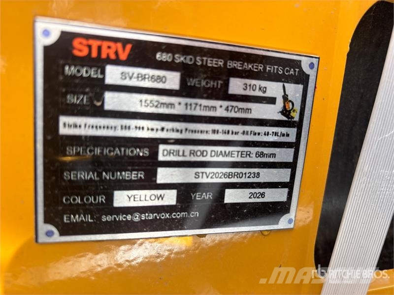 STARVOX SV-BR680 Skid Steer Breaker (Unused) Iskuvasarat