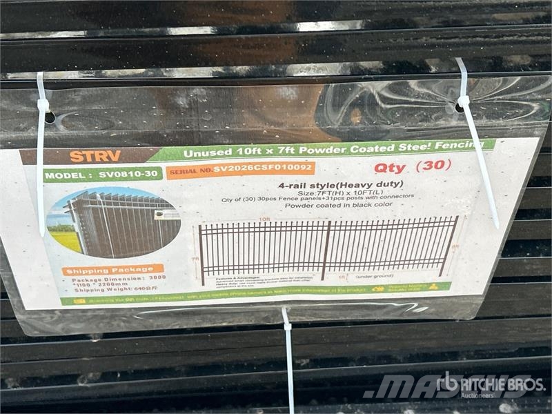 STARVOX SV0810-30 10 ft x 7 ft Powder Coated Fenci Fencing equipment