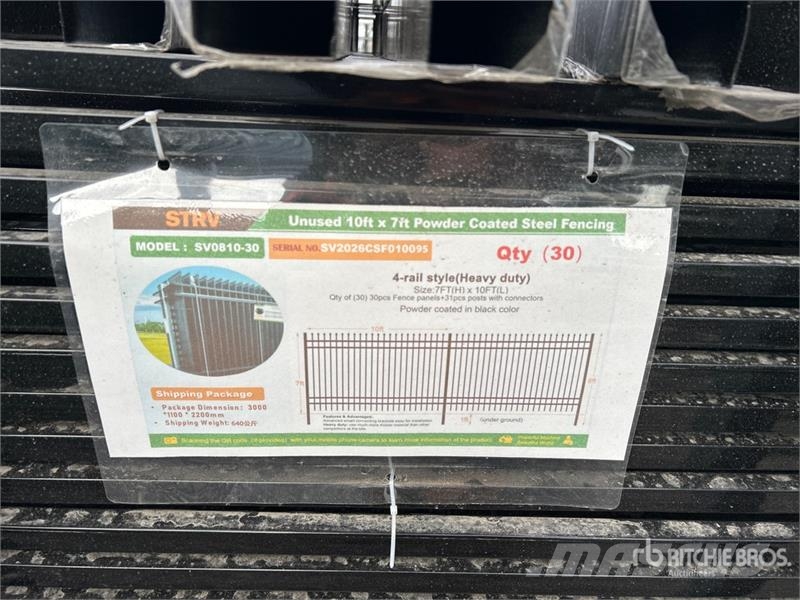 STARVOX SV0810-30 10 ft x 7 ft Powder Coated Fenci Fencing equipment
