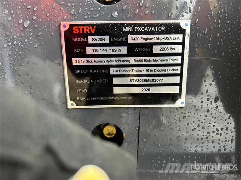  STARVOX SV20R Mini Excavator (Unused) Minibagger < 7t