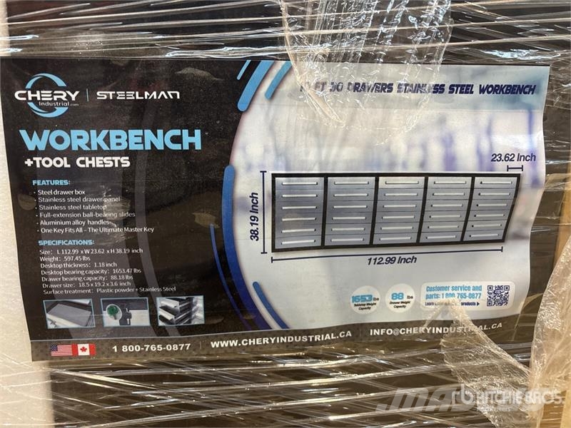  Steelman 10 ft 30-Drawer Stainless Workbench Otros componentes