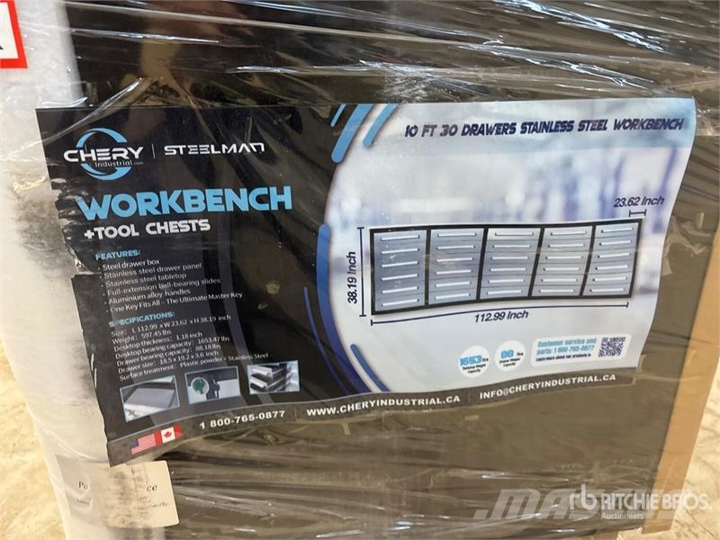  Steelman 10 ft 30-Drawer Stainless Workbench Otros componentes
