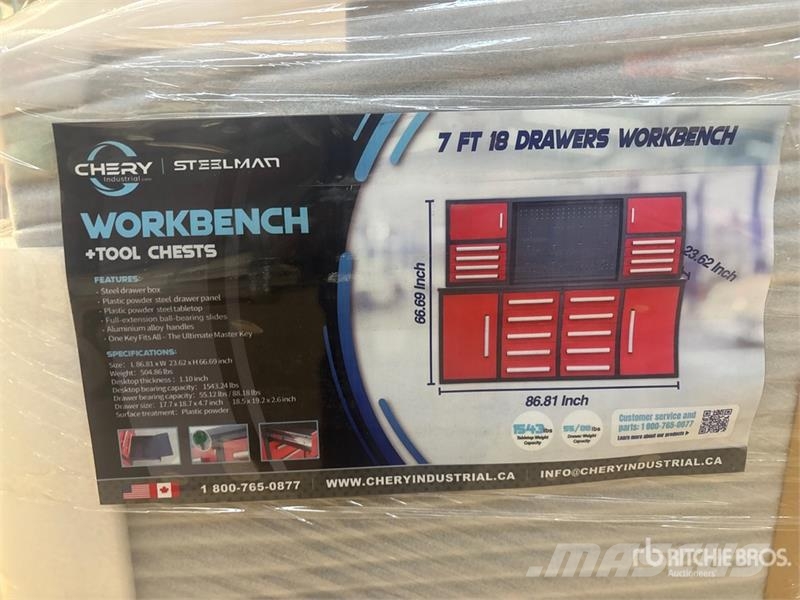  Steelman 7 ft 18-Drawer Workbench مكونات أخرى
