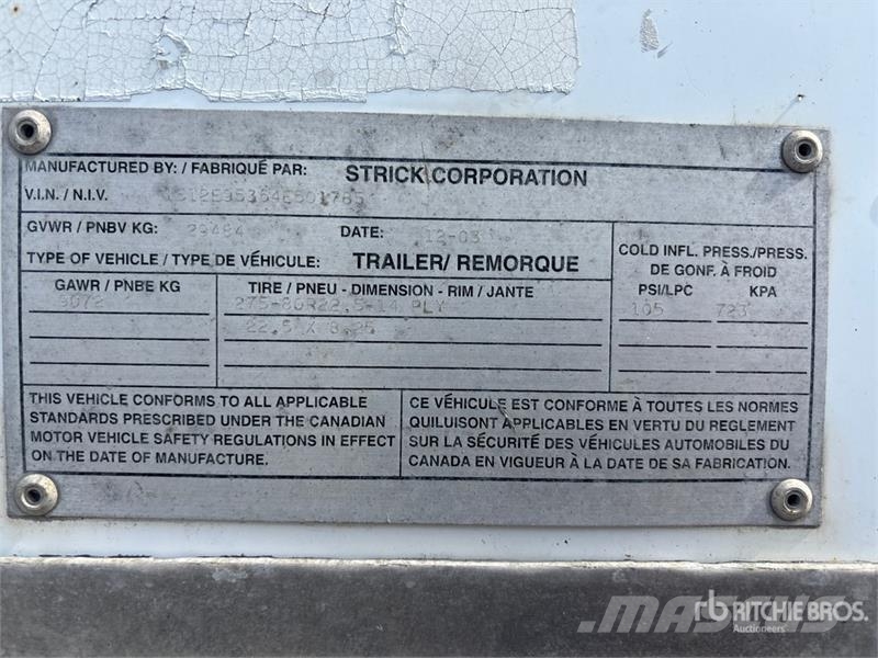 Strick 53 ft x 102 in T/A Van Trailer مقطورات ذات هيكل صندوقي