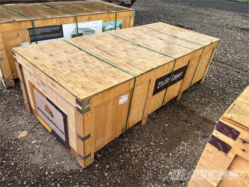 Suihe GS2119 Double Garage Metal Shed (Unused) Telai in acciaio