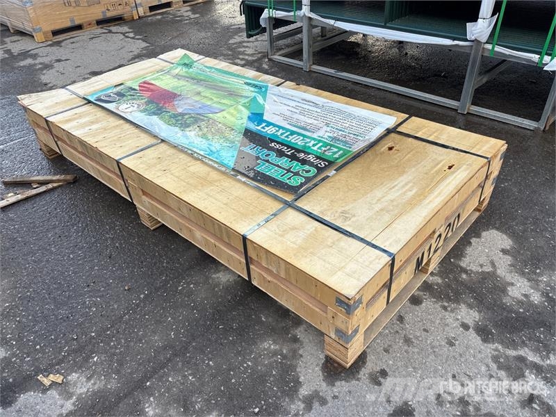 Suihe M122009P 12 ft x 20 ft Light Steel Carport (Unused Steel frame buildings