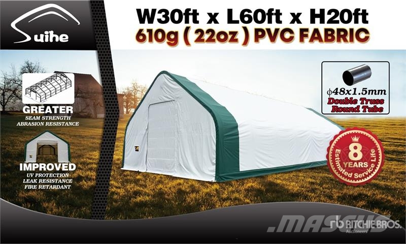 Suihe S306020DP-610gPVC 30 ft x 60 ft x 20ft Storage Bui Edificación de acero