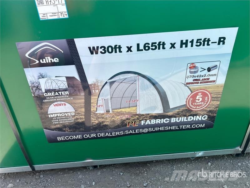 Suihe S306515R-300gPE 30 ft x 65 ft Storage Building (Un Edificación de acero