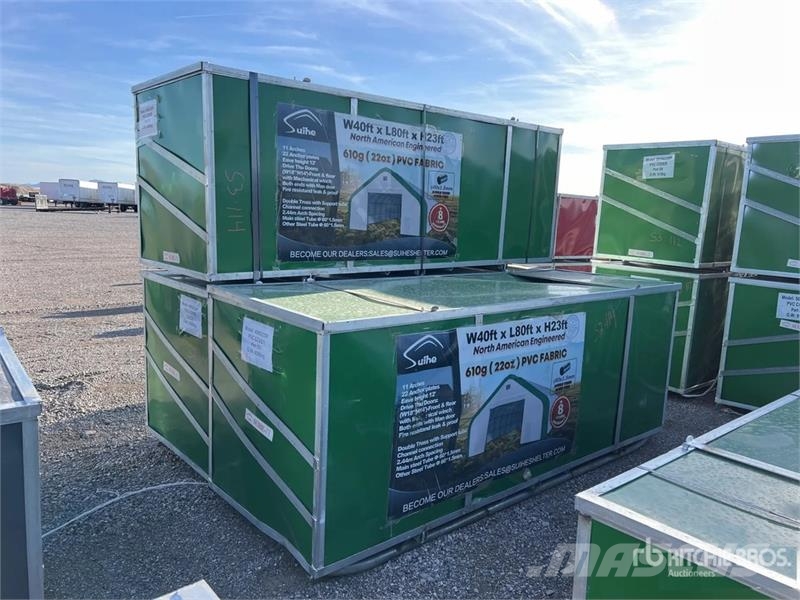 Suihe S408023DP-610gPVC 40 ft x 80 ft x 23 ft Storage Bu Steel frame buildings
