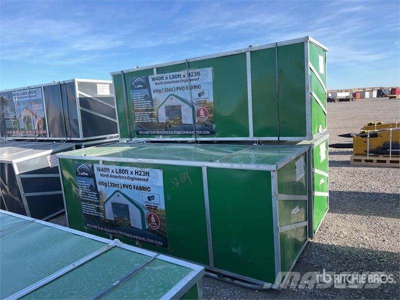 Suihe S408023DP-610gPVC 40 ft x 80 ft x 23 ft Storage Bu Edificación de acero