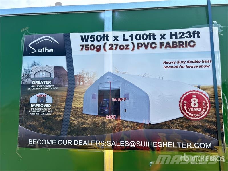 Suihe S5010023DP-750gPVC 100 ft x 50 ft x 23 ft Storage  Edificación de acero