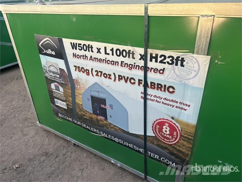 Suihe S5010023DP-750gPVC 100 ft x 50 ft x 23 ft Storage Steel frame buildings