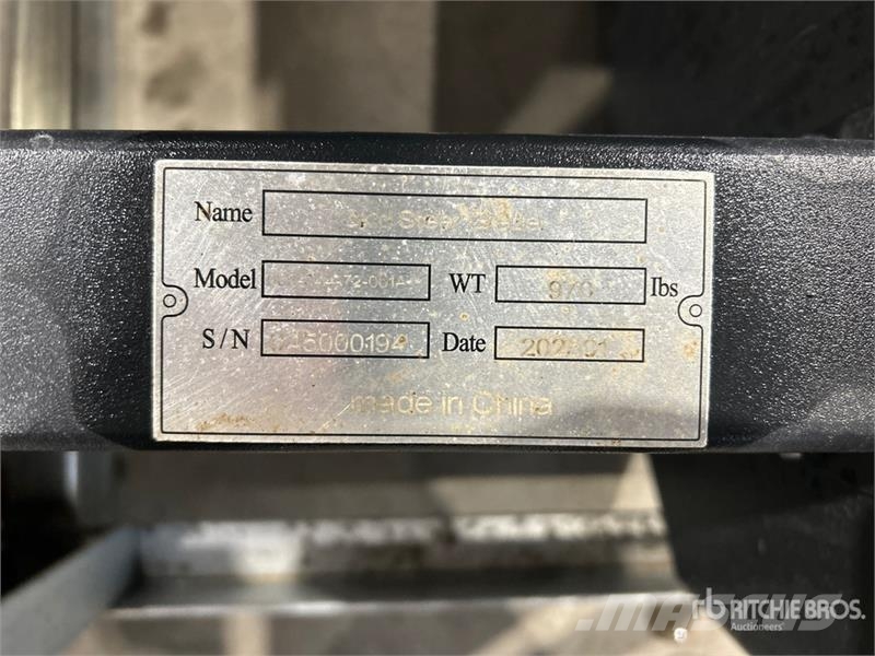 Suihe SSABG 72 in Adjustable Box Skid Steer Grader (Unus Other components