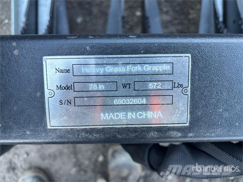 Suihe SSR-78 78 in Skid Steer Root Rake (Unused) Ranghinatori